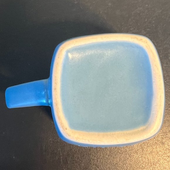 Golden Gate National Parks ART DECO Slate Blue Pottery Embossed Square Mug - Picture 8 of 9